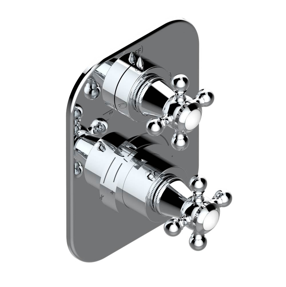 THG - Trim for thg thermostat with 2-way diverter, rough part supplied with fixing box ref. 5 500AE/US - Matt Umber PVD