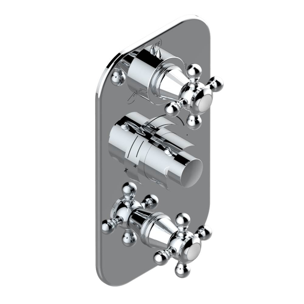 THG - Trim for thg thermostat with 2-way diverter and on/off control, rough part supplied with fixing box ref. .5 540AE/US - Matt Umber PVD