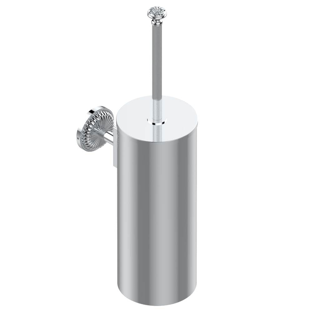 THG - Metal toilet brush holder with brush with cover wall mounted - Matt Umber PVD