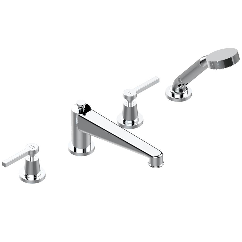 THG - Roman tub set with divertor spout and handshower, 3/4'' valves - Matt Umber PVD