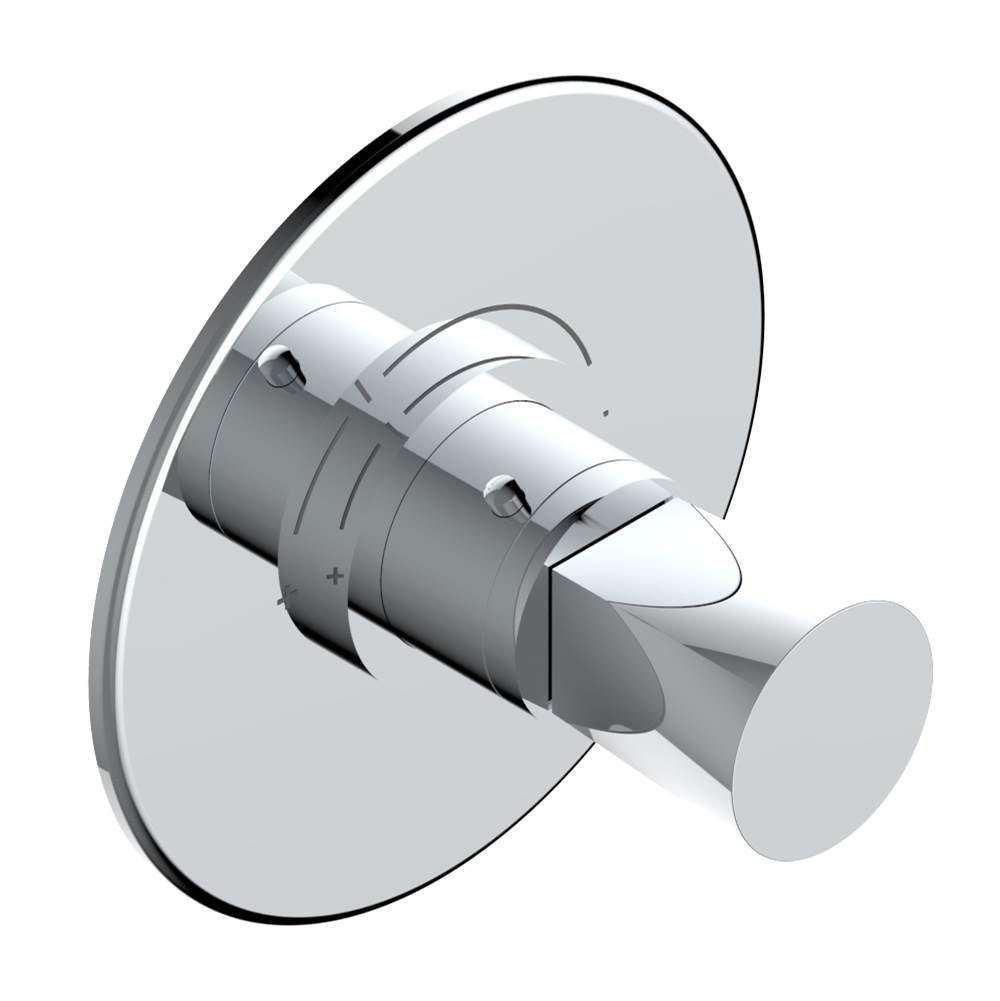 THG - Trim for THG thermostatic valve, rough part supplied with fixing box ref. 5 200AE/US - Round plate model - Matt Umber PVD