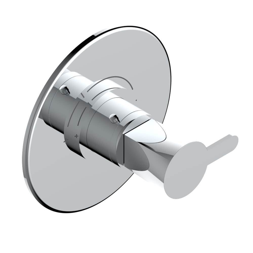 THG - Trim for THG thermostatic valve, rough part supplied with fixing box ref. 5 200AE/US - Round plate model - Matt Umber PVD