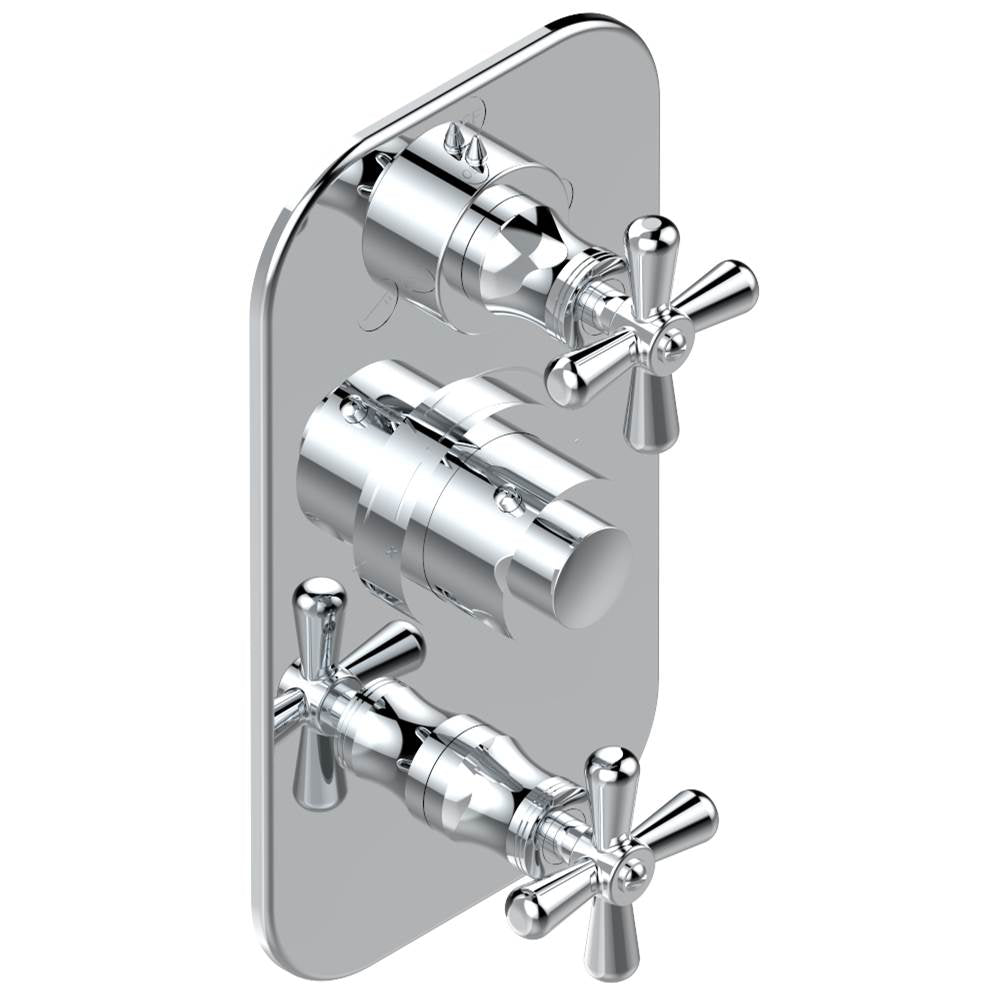 THG - Trim for thg thermostat with 2-way diverter and on/off control, rough part supplied with fixing box ref. .5 540AE/US - Matt Umber PVD