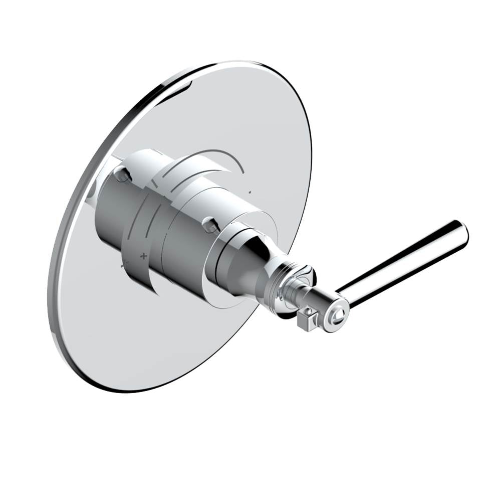 THG - Trim for THG thermostatic valve, rough part supplied with fixing box ref. 5 200AE/US - Round plate model - Matt Umber PVD