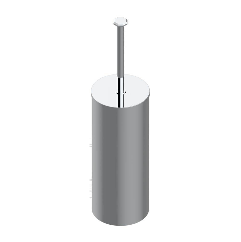 THG - Metal toilet brush holder with brush with cover floor mounted - Matt Umber PVD