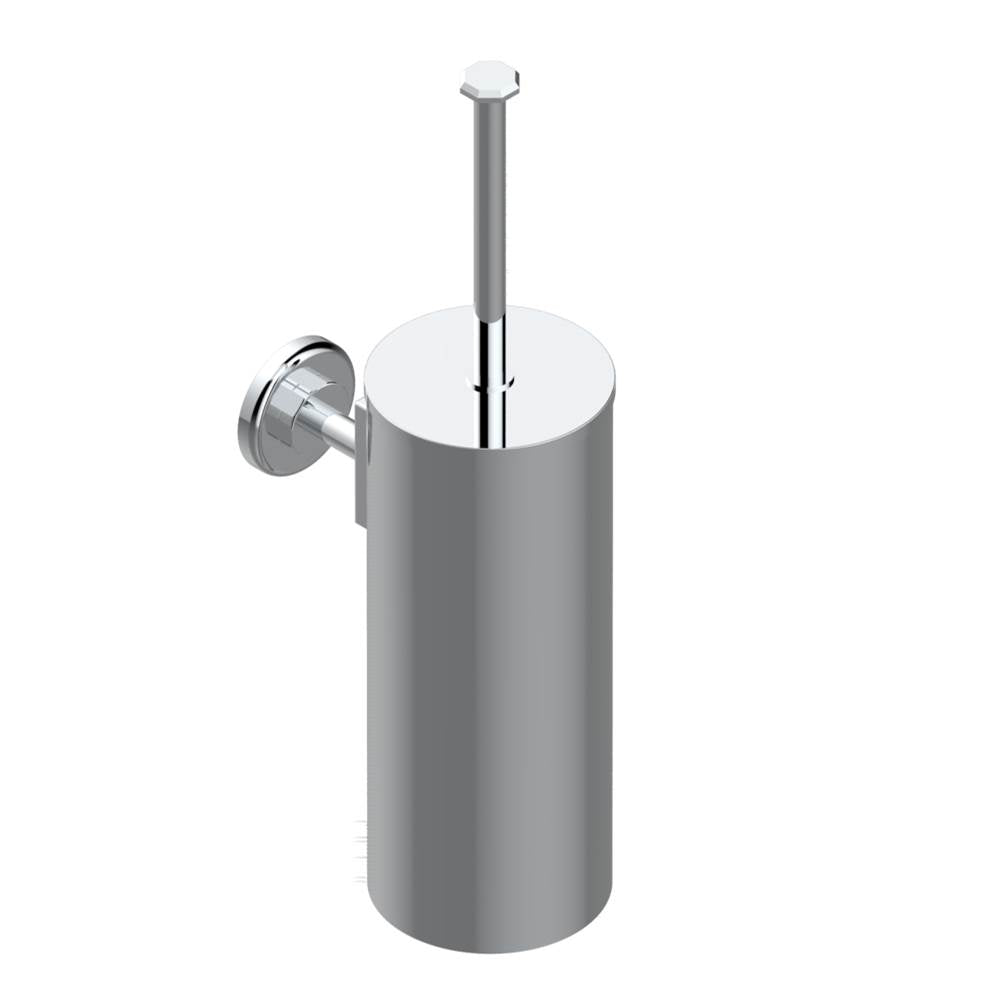 THG - Metal toilet brush holder with brush with cover wall mounted - Matt Umber PVD