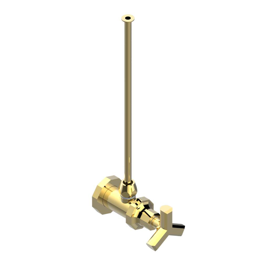 THG - Angle supply valve with 3/8'' adaptor set for toilet - Gold Polished