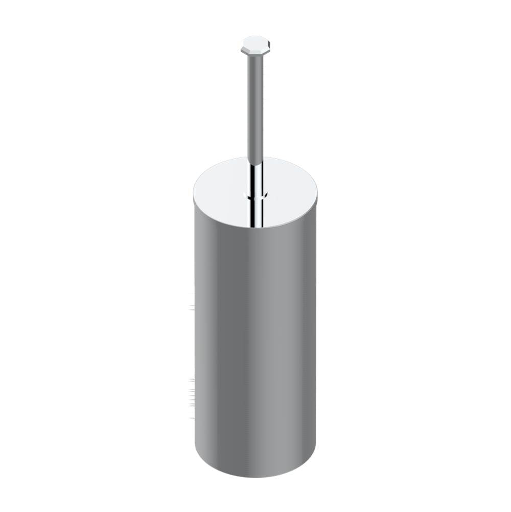 THG - Metal toilet brush holder with brush with cover floor mounted - Matt Umber PVD