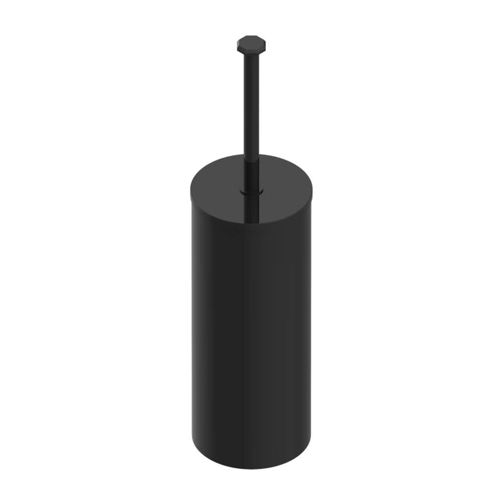 THG - Metal toilet brush holder with brush with cover floor mounted - Brown Bronze Color PVD