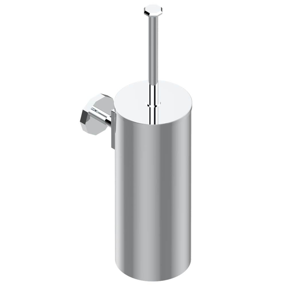 THG - Metal toilet brush holder with brush with cover wall mounted - Matt Umber PVD