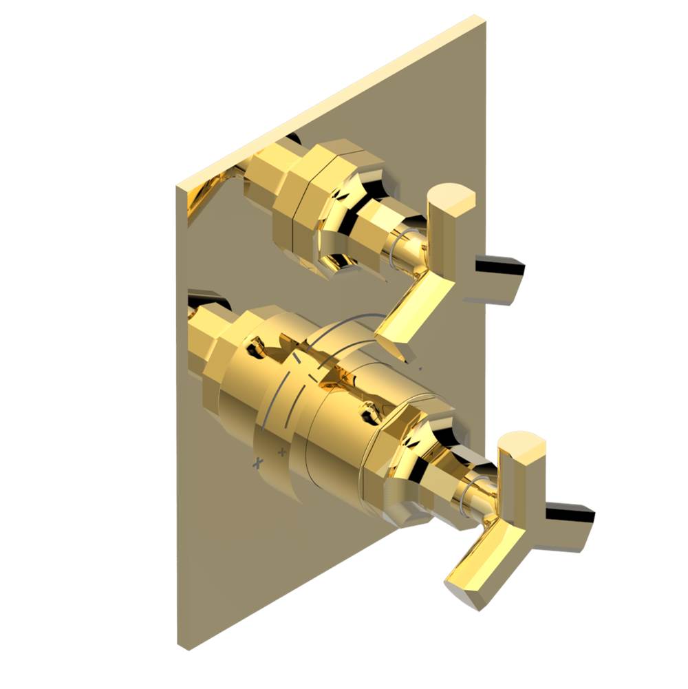 THG - Trim for THG thermostatic valve 1 volume control, rough part supplied with fixing box ref.5 300AE/US - Gold Polished