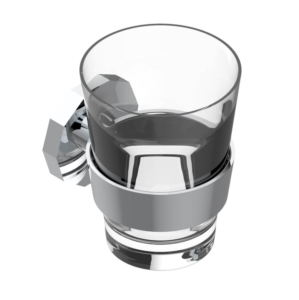 THG - wall mounted glass holder with BACCARAT crystal glass - Matt Umber PVD