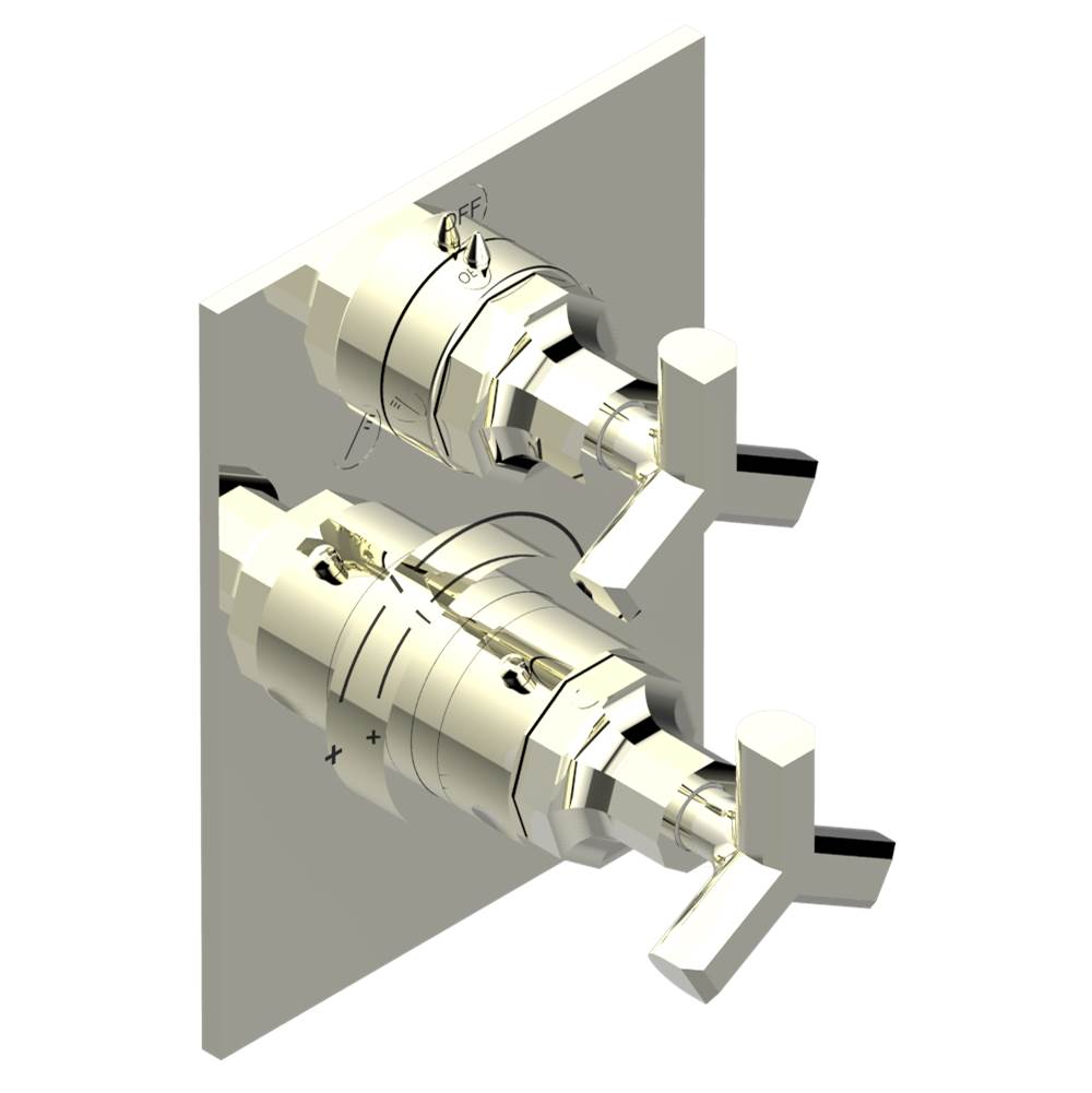 THG - Trim for thg thermostat with 2-way diverter, rough part supplied with fixing box ref. 5 500AE/US - Nickel Polished
