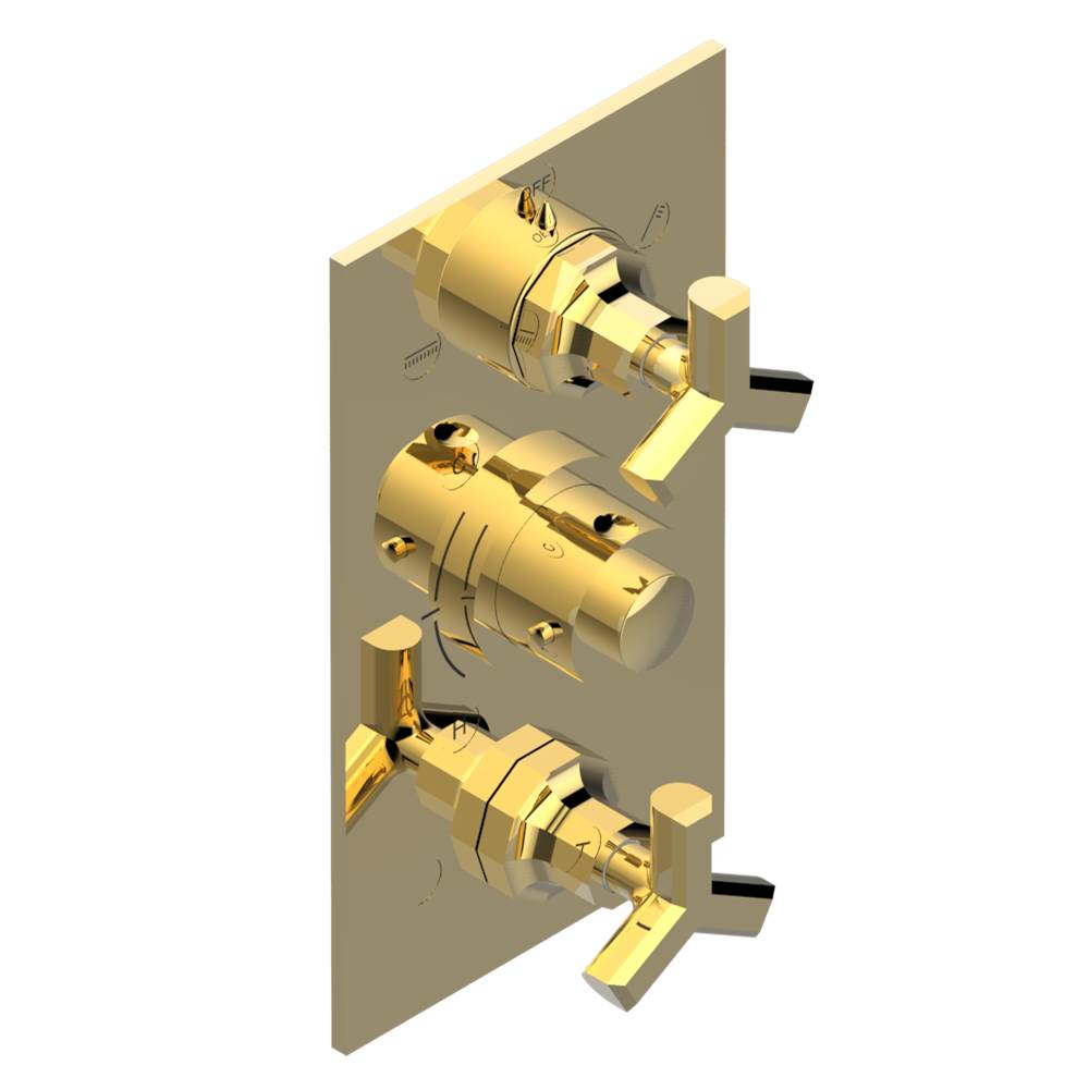 THG - Trim for thg thermostat with 2-way diverter and on/off control, rough part supplied with fixing box ref. .5 540AE/US - Gold Polished
