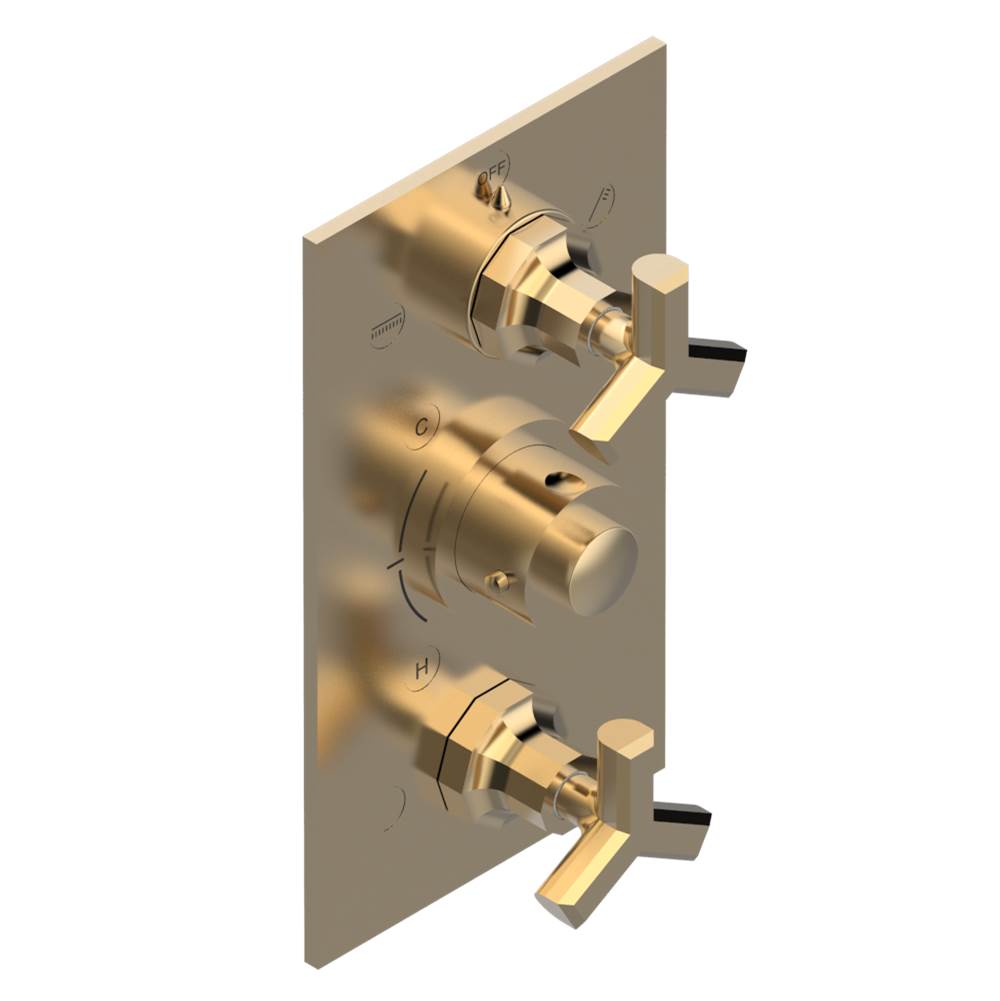 THG - Trim for thg thermostat with 2-way diverter and on/off control, rough part supplied with fixing box ref. .5 540AE/US - Matt Umber PVD