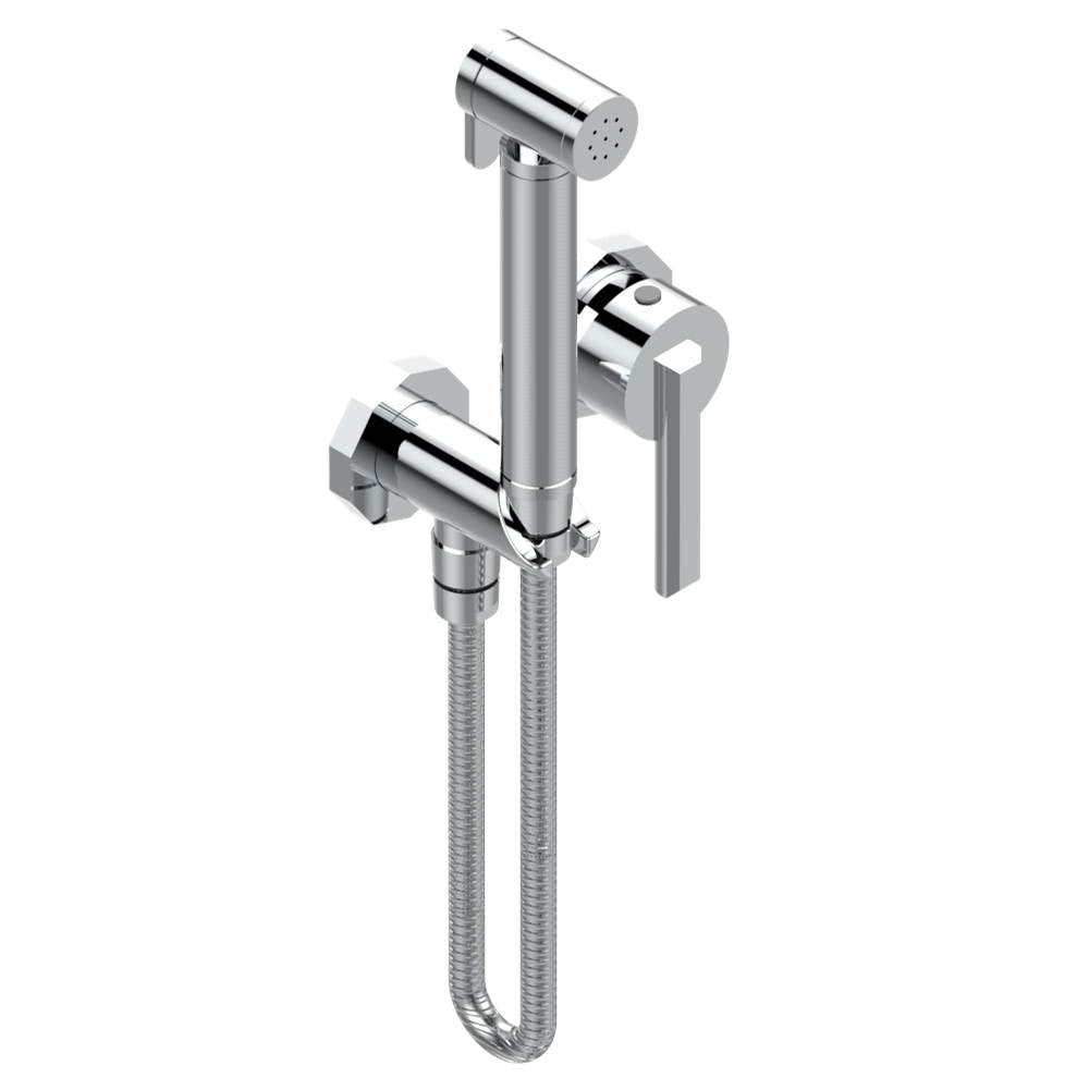 THG - Trim only for WC douche including: trigger spray, wall mounted single lever mixer, reinforced hose (49 1/4'') - Umber PVD