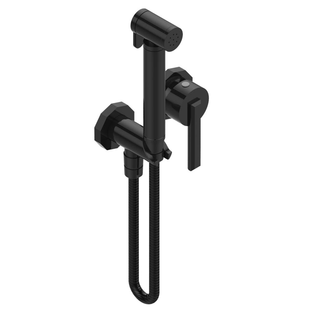 THG - Trim only for WC douche including: trigger spray, wall mounted single lever mixer, reinforced hose (49 1/4'') - Brown Bronze Color PVD