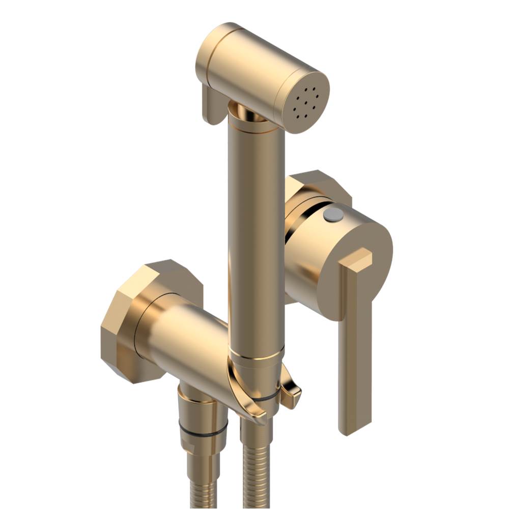 THG - Trim only for WC douche including: trigger spray, wall mounted single lever mixer, reinforced hose (49 1/4'') - Matt Umber PVD