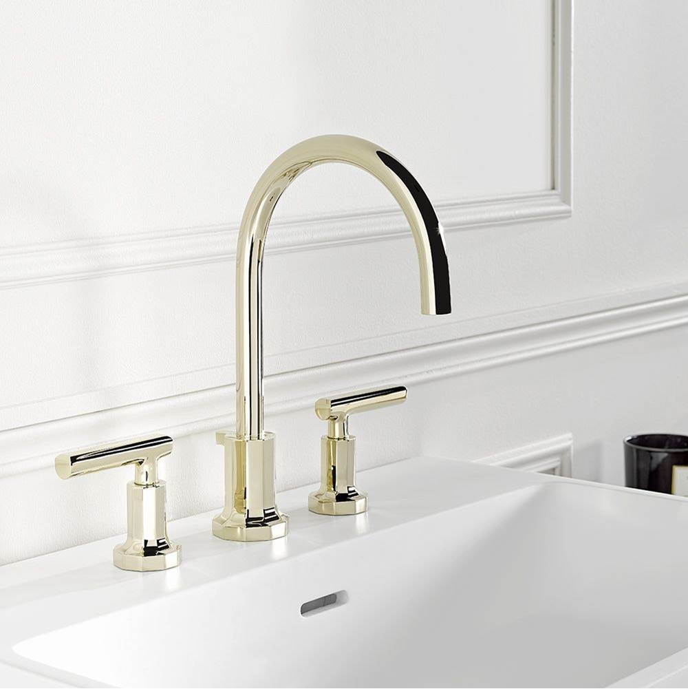 Widespread lavatory set with drain