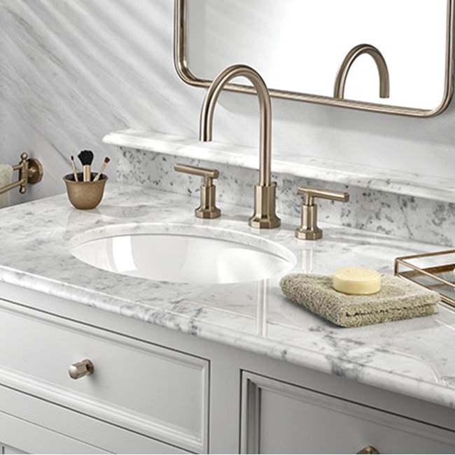 Widespread lavatory set with drain