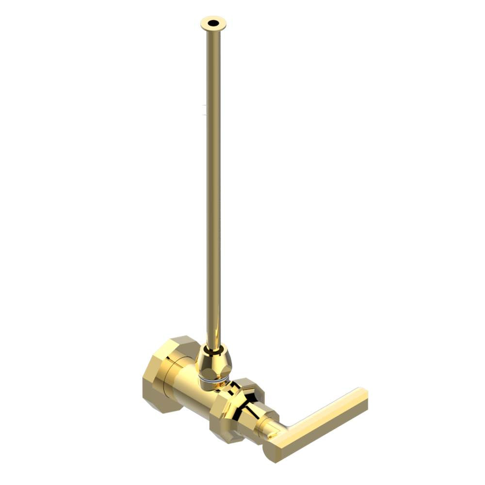 THG - Angle supply valve with 3/8'' adaptor set for toilet - Gold Color PVD