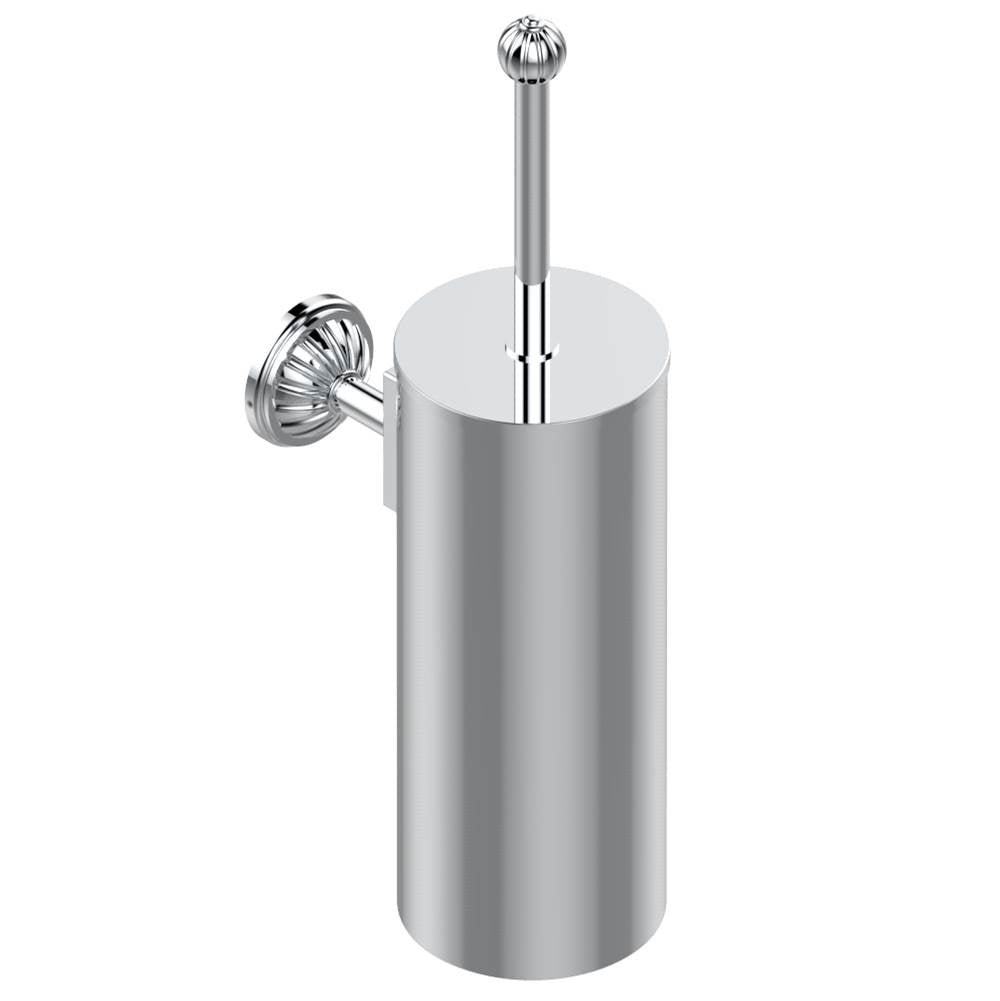 THG - Metal toilet brush holder with brush with cover wall mounted - Matt Umber PVD