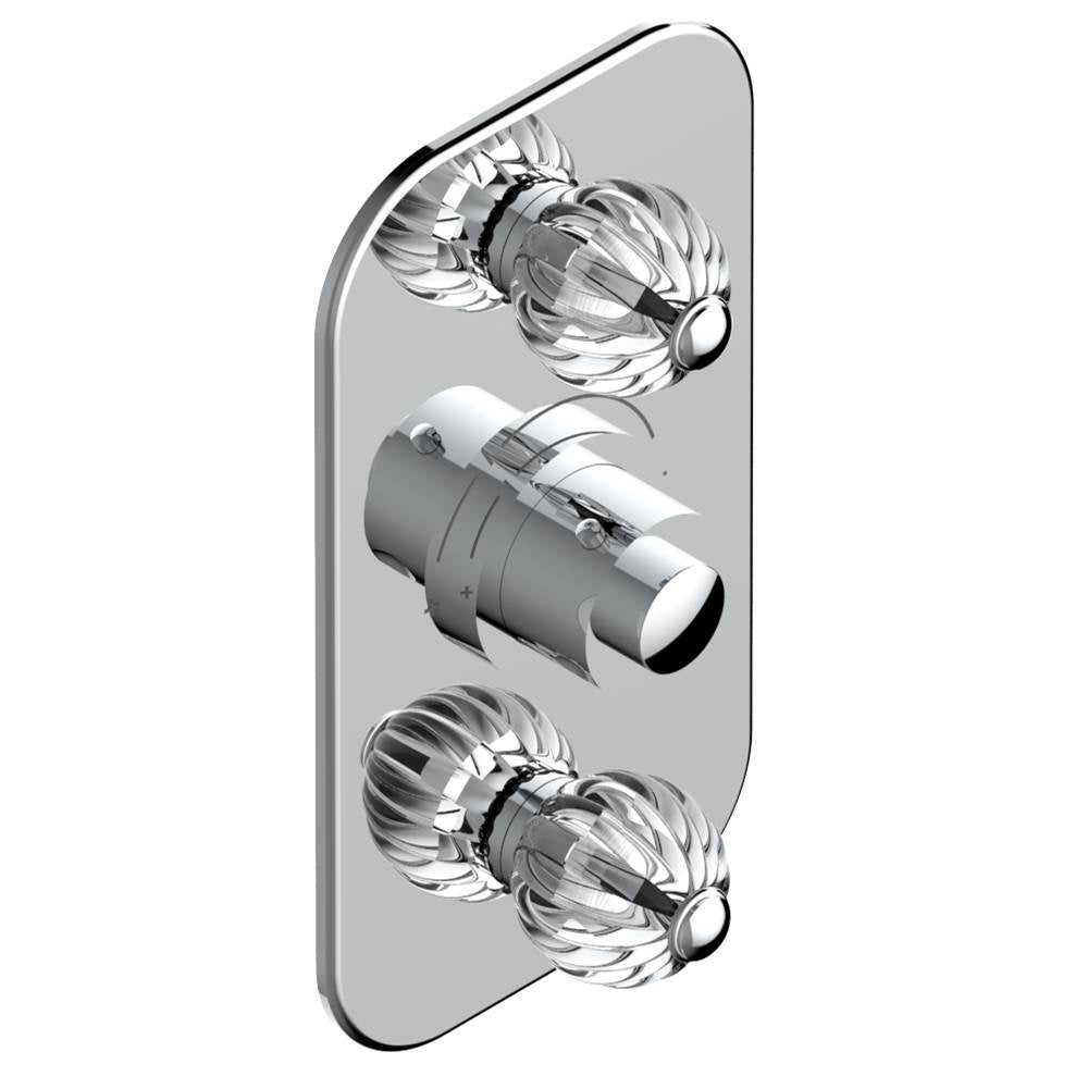 THG - Trim for THG thermostatic valve 2 volume controls, rough part supplied with fixing box ref. 5 400AE/US - Matt Umber PVD