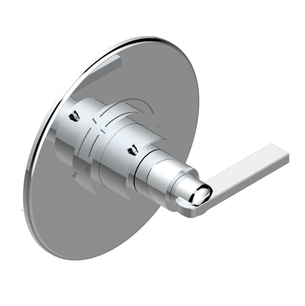 THG - Trim for THG thermostatic valve, rough part supplied with fixing box ref. 5 200AE/US - Round plate model - Matt Umber PVD