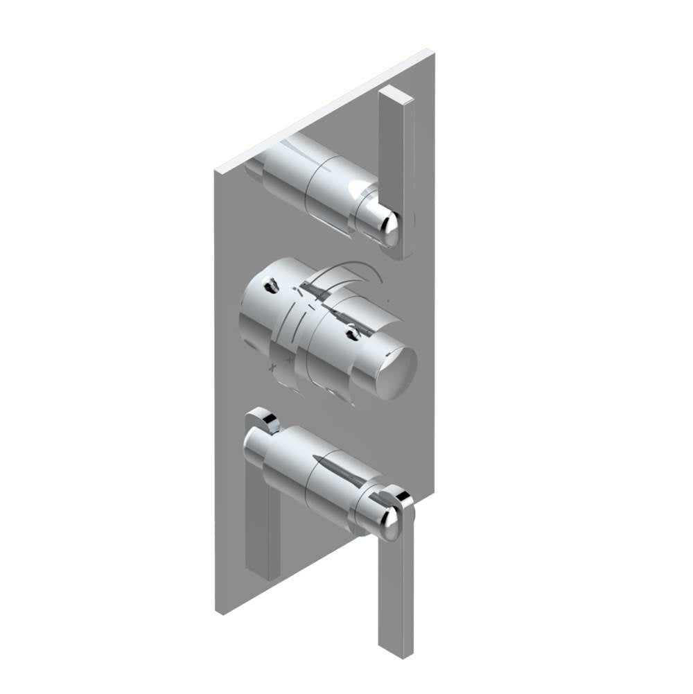 THG - Trim for THG thermostatic valve 2 volume controls, rough part supplied with fixing box ref. 5 400AE/US - Matt Umber PVD