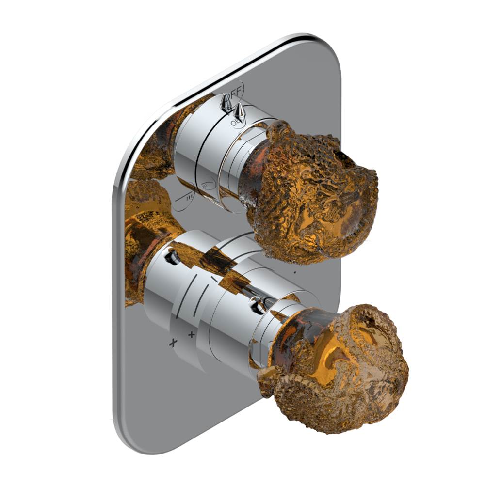 THG - Trim for thg thermostat with 2-way diverter, rough part supplied with fixing box ref. 5 500AE/US - Matt Umber PVD