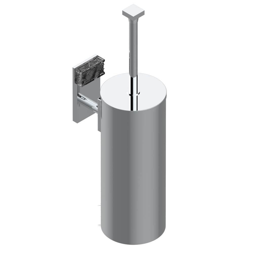 THG - Metal toilet brush holder with brush with cover wall mounted - Matt Umber PVD