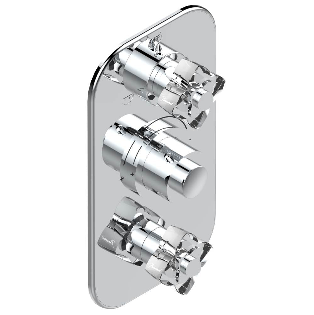 THG - Trim for thg thermostat with 2-way diverter and on/off control, rough part supplied with fixing box ref. .5 540AE/US - Matt Umber PVD