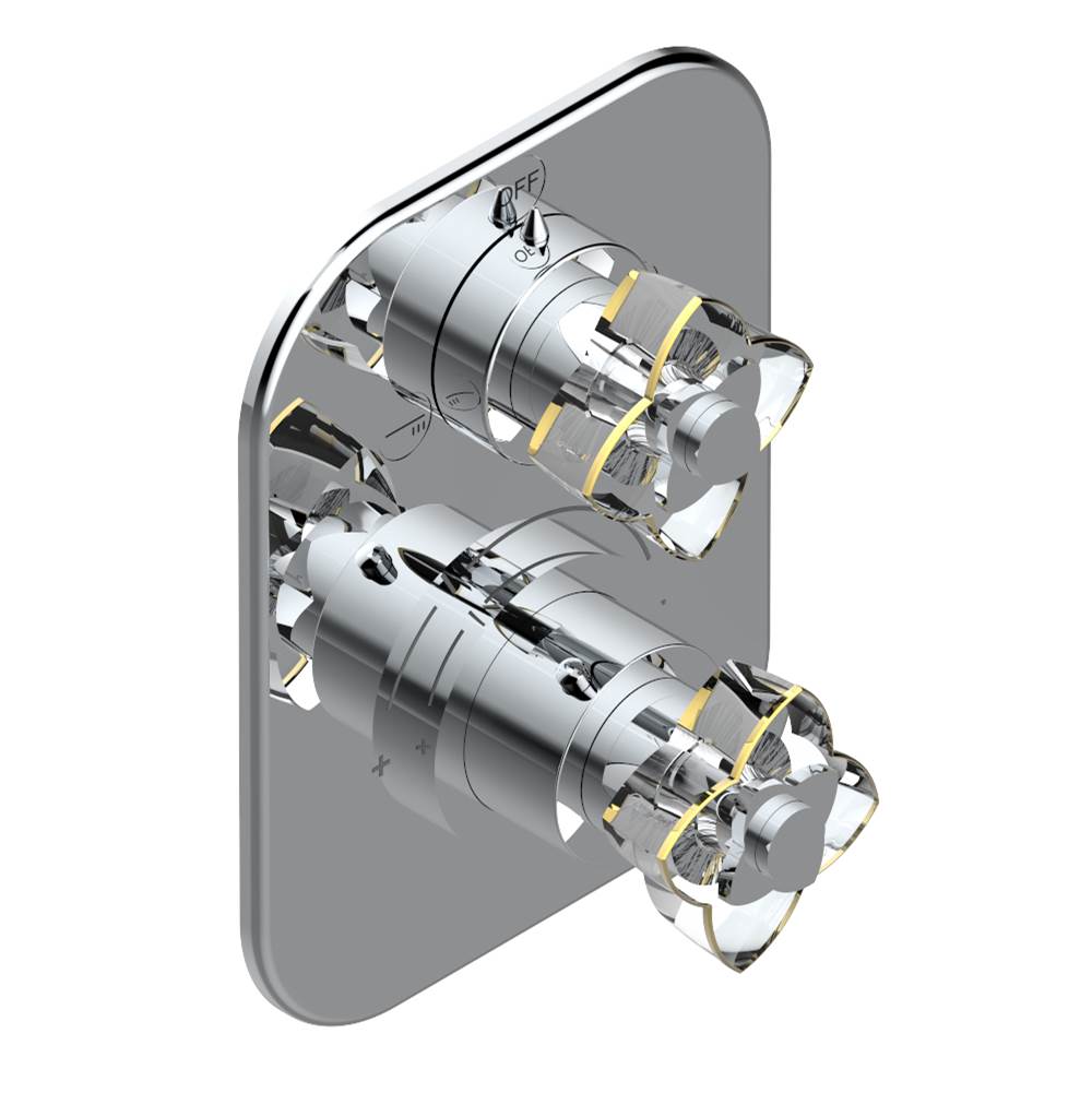 THG - Trim for thg thermostat with 2-way diverter, rough part supplied with fixing box ref. 5 500AE/US - Matt Umber PVD