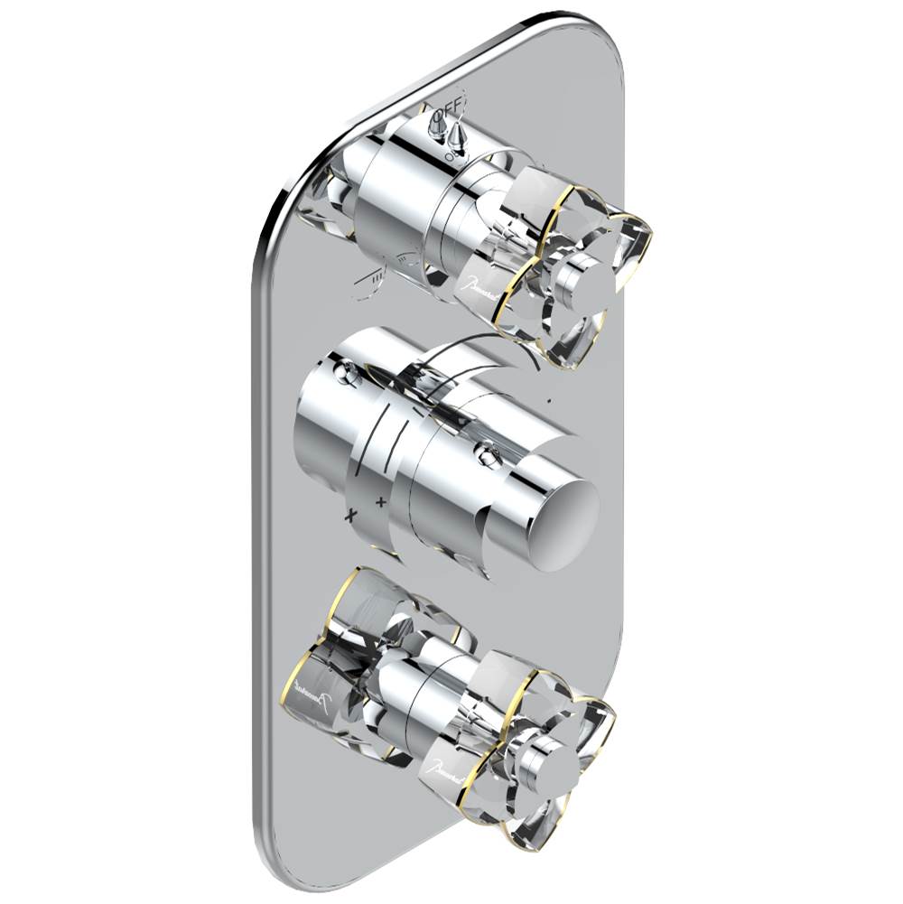 THG - Trim for thg thermostat with 2-way diverter and on/off control, rough part supplied with fixing box ref. .5 540AE/US - Matt Umber PVD