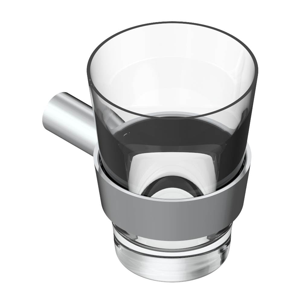THG - wall mounted glass holder with BACCARAT crystal glass - Matt Umber PVD