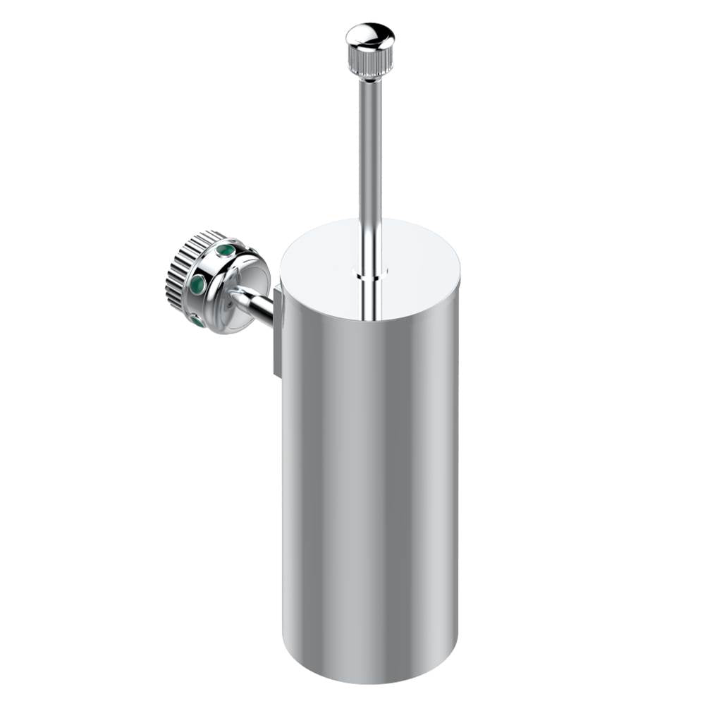 THG - Metal toilet brush holder with brush with cover wall mounted - Matt Umber PVD