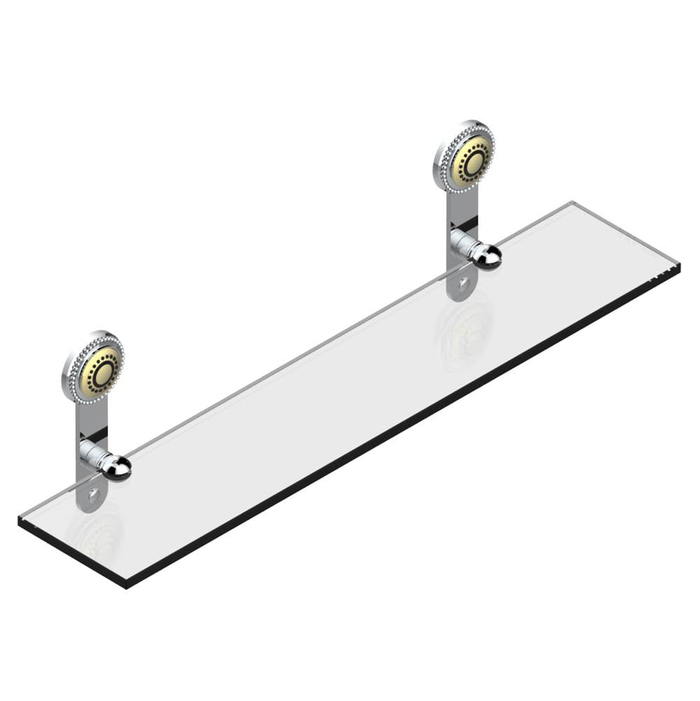 THG - Glass shelf with brackets - Matt Umber PVD