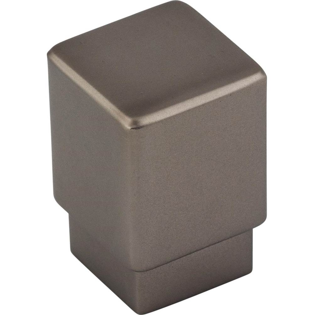 Tapered Square Knob 3/4 Inch Ash Gray
