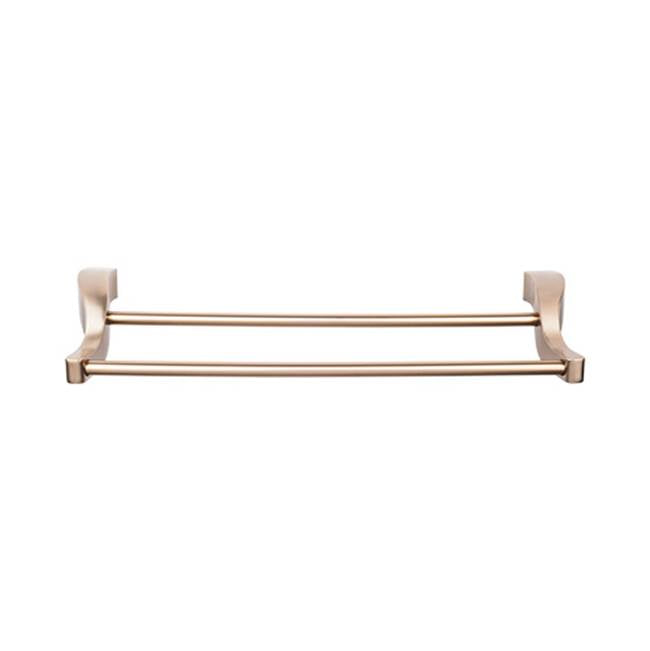 Top Knobs - Aqua Bath Towel Bar 30 Inch Double Brushed Bronze - Brushed Bronze