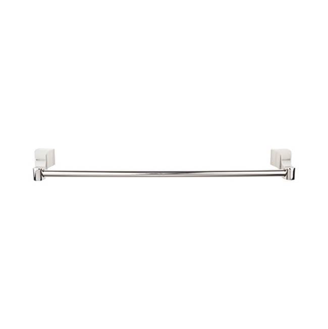 Top Knobs - Aqua Bath Towel Bar 24 Inch Single Polished Nickel - Polished Nickel