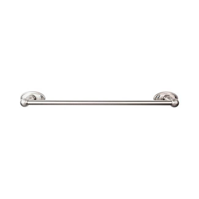 Top Knobs - Edwardian Bath Towel Bar 30 In. Single - Oval Backplate Brushed Satin Nickel - Brushed Satin Nickel