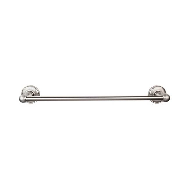 Top Knobs - Edwardian Bath Towel Bar 30 Inch Single - Plain Bplate Brushed Satin Nickel - Brushed Satin Nickel