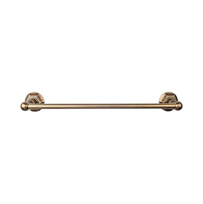 Top Knobs - Edwardian Bath Towel Bar 30 Inch Single - Hex Backplate German Bronze - German Bronze