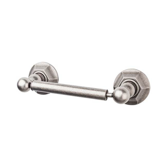 Top Knobs - Edwardian Bath Tissue Holder Hex Backplate Antique Pewter - Antique Pewter