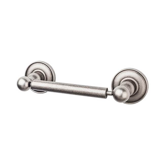 Top Knobs - Edwardian Bath Tissue Holder Plain Backplate Antique Pewter - Antique Pewter