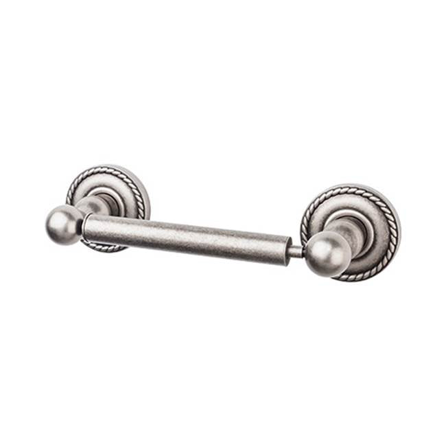 Top Knobs - Edwardian Bath Tissue Holder Rope Backplate Antique Pewter - Antique Pewter