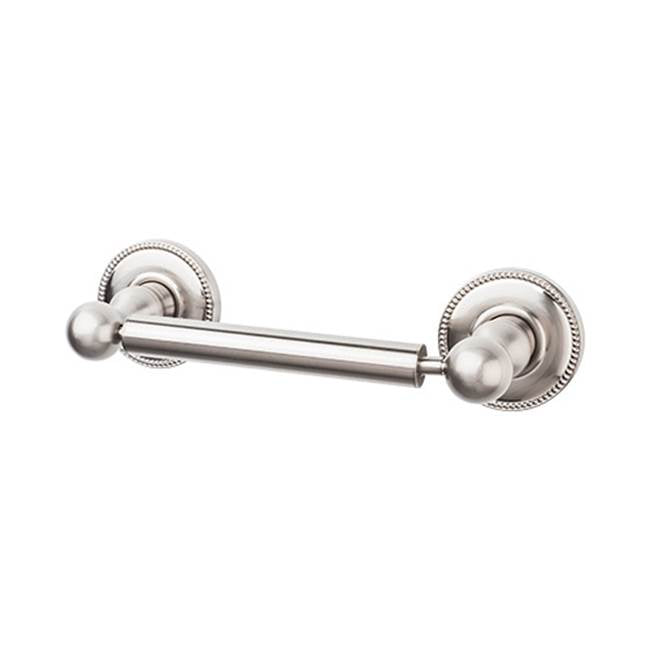 Top Knobs - Edwardian Bath Tissue Holder Beaded Backplate Brushed Satin Nickel - Brushed Satin Nickel