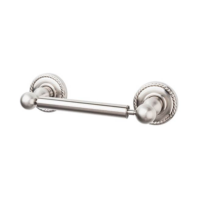 Top Knobs - Edwardian Bath Tissue Holder Rope Backplate Brushed Satin Nickel - Brushed Satin Nickel