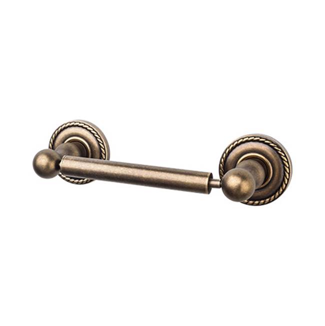 Top Knobs - Edwardian Bath Tissue Holder Rope Backplate German Bronze - German Bronze