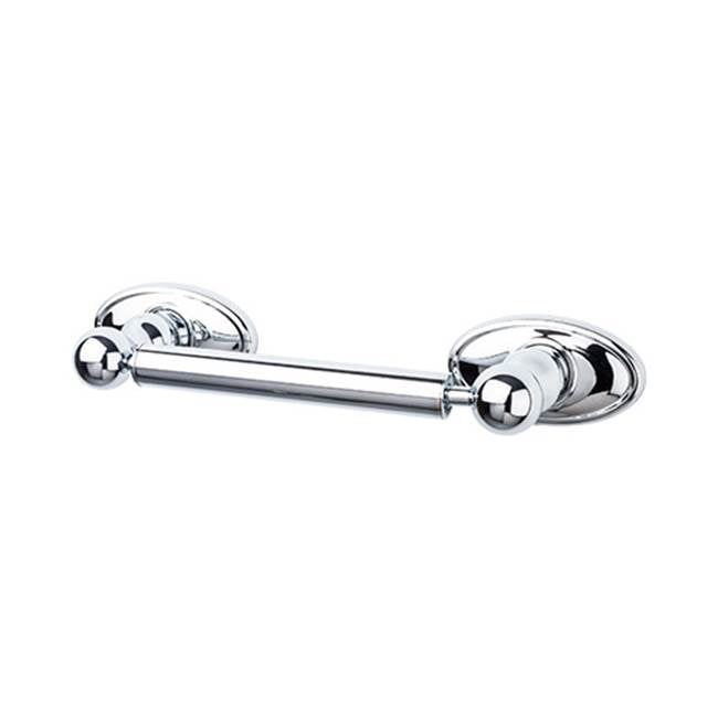 Top Knobs - Edwardian Bath Tissue Holder Oval Backplate Polished Chrome - Polished Chrome